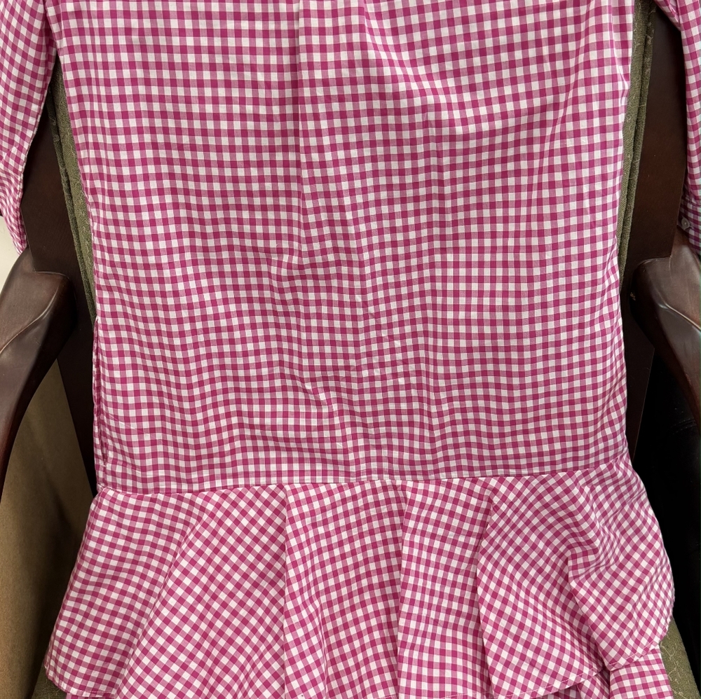Sara RokaCamp Summer Tiered Gingham Shirt Dress - Picture 2 of 4